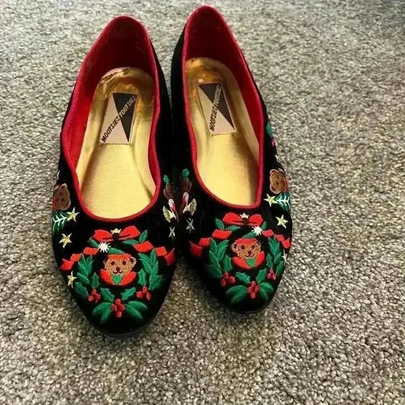 Vintage Mootsies Tootsies Holiday Ballet Flats Size 7.5M - Picture 3 of 6